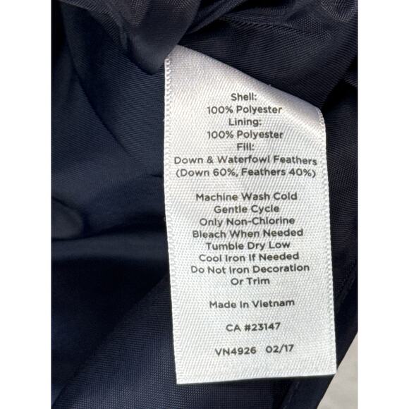 Talbots Lightweight Diamond Quilted Vest Size XL Preppy Navy Blue Full Zip - Picture 3 of 6